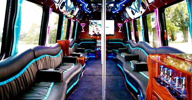 30 Passenger Party Bus Sacramento Interior