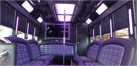 Sacramento 20 Passenger Party Bus Interior