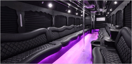 Sacramento 40-50 Passenger Party Bus Interior